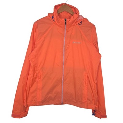 Columbia Womens Orange Outdoor Hiking Switchback III Hooded Rain Jacket XL