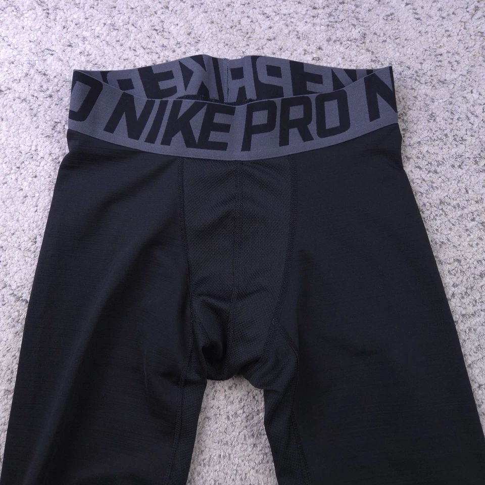 Mallas Nike Pro para hombre medianas hipercálidas de compresión negras entrenamiento rendimiento Foto 3 de 4