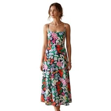 OLD NAVY Floral Cami Midi Maxi Dress Blue Multi Womens SL Modern Hour Small $44