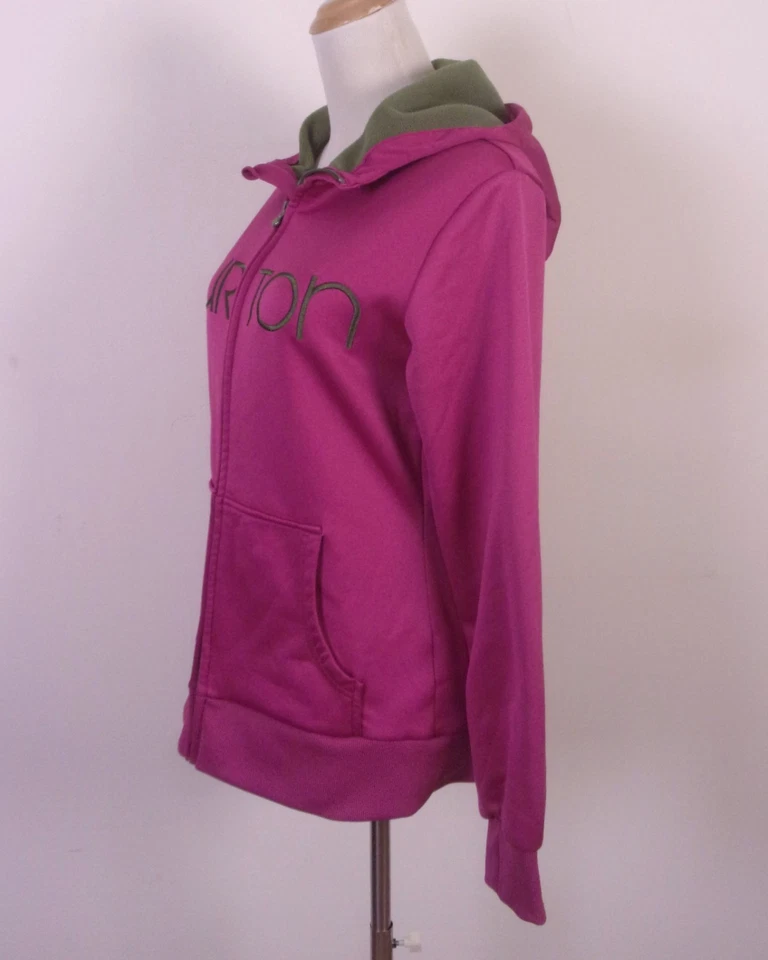 Chaqueta con Capucha Burton Dryride Magenta Cremallera Completa Usada en Excelente Condición para Mujer Talla M Foto 3 de 4