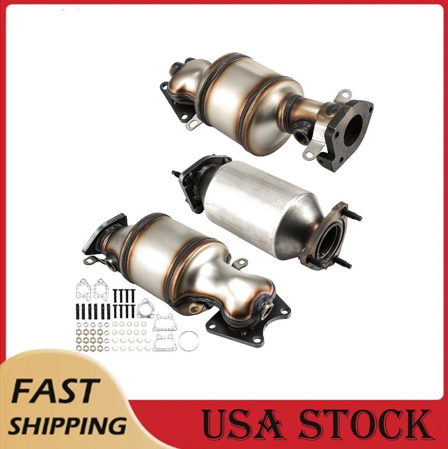 For Acura TL V6 3.2L 2004-08 Front & Rear Catalytic Converter Set of 3 16451