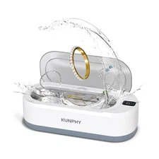 Upgraded KUNPHY Ultrasonic Jewelry Cleaner, 350ML 48KHz Professiona... Fast Ship