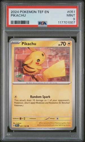 2024 POKEMON TEF EN-TEMPORAL FORCES #051 PIKACHU PSA 9