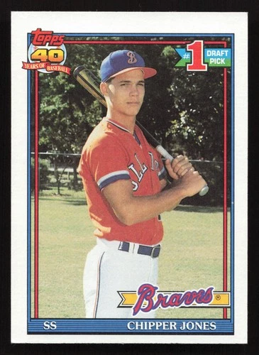 1991 Topps #333 Chipper Jones RC Rookie Card Atlanta Braves