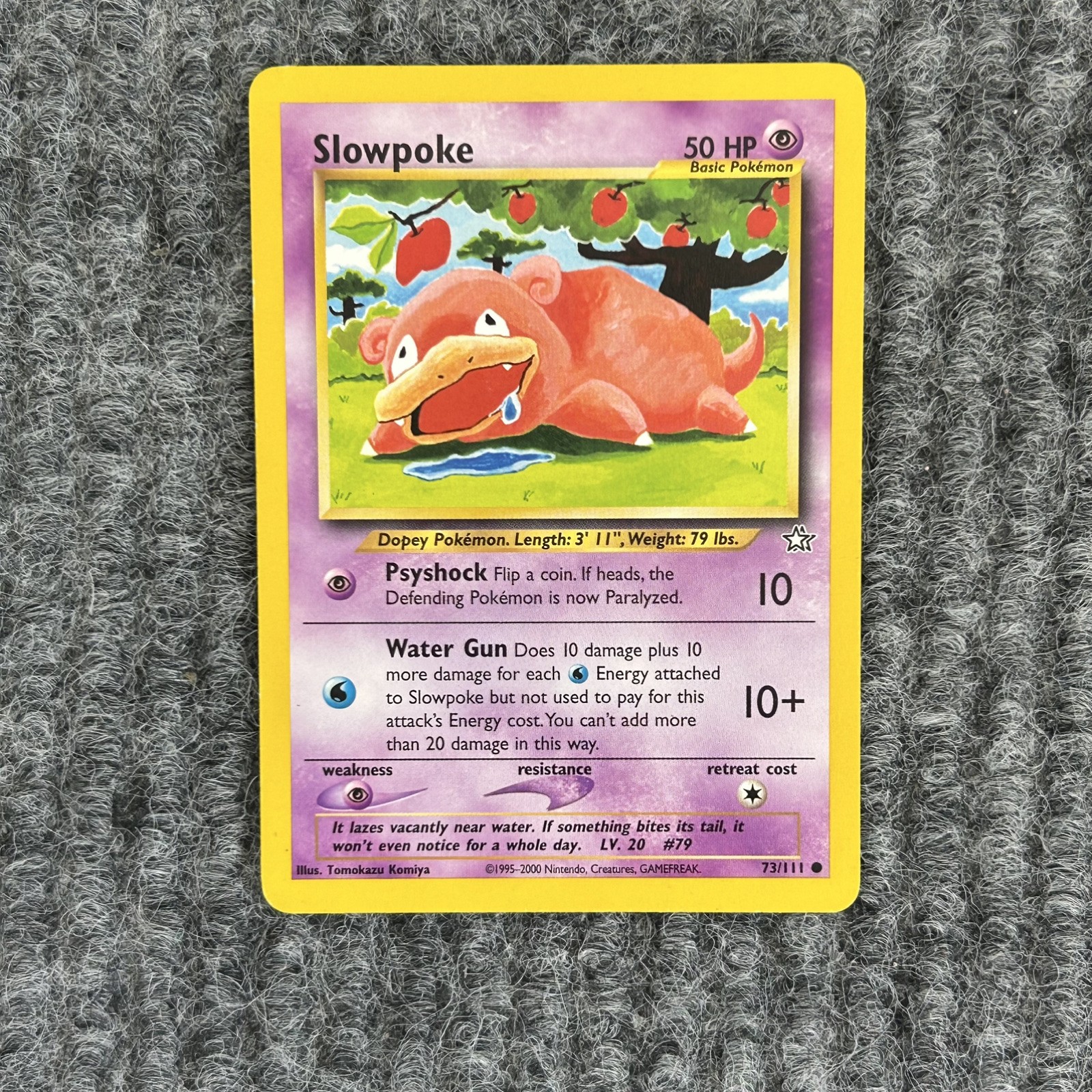 Vintage Pokemon Neo Genesis Slowpoke 73/111 Common LP