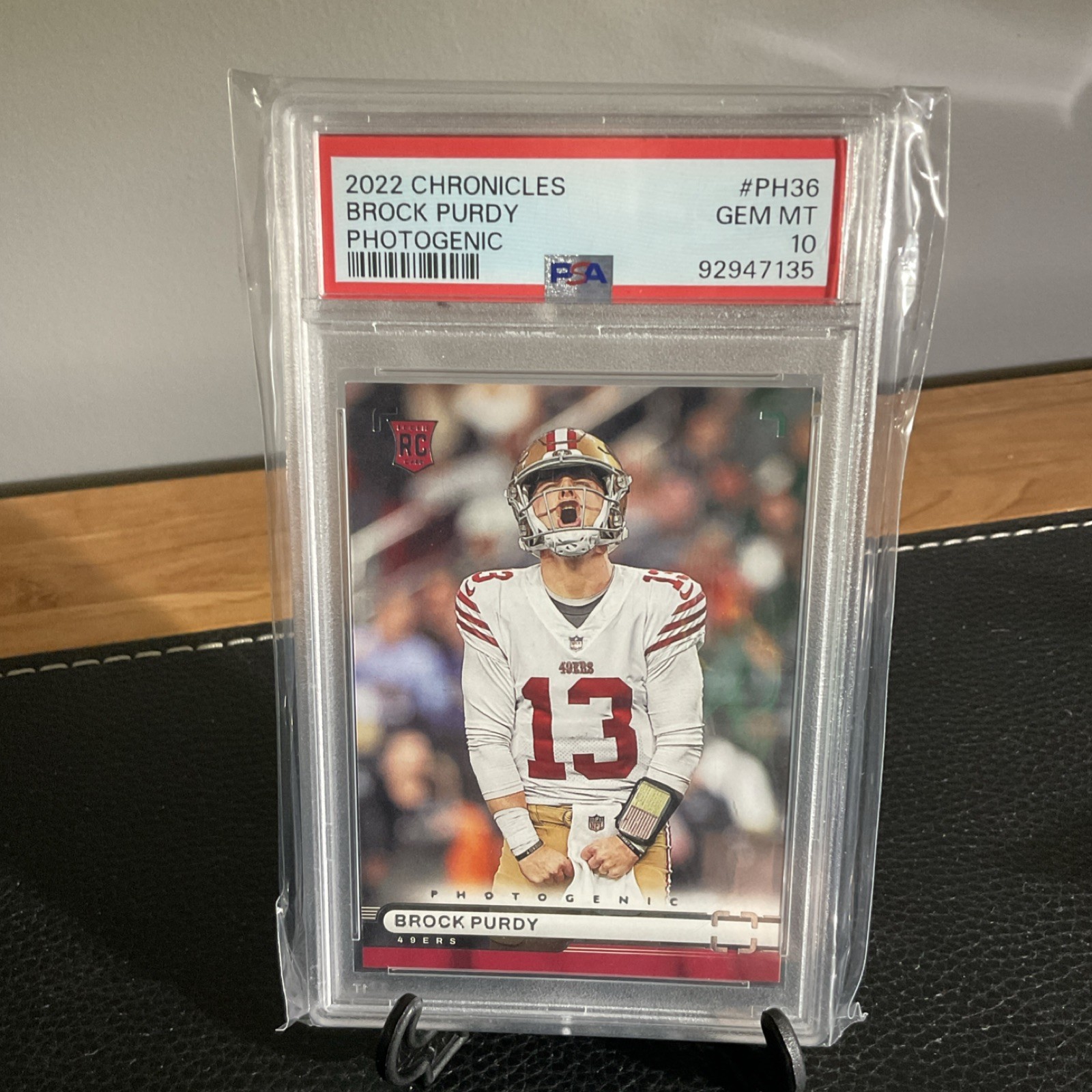 2022 Panini Chronicles Photogenic Brock Purdy Rookie Insert #PH-36 PSA 10 49ers