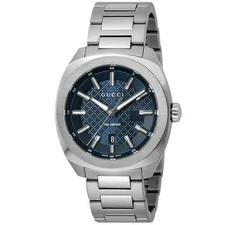 Gucci GG2570 YA142314 Men’s Watch – 40 mm Stainless Steel Bracelet & Blue Dial