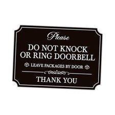 Do Not Knock or Ring Doorbell Sign Sticker, Self-Adhesive Do Not Knock-MS-010