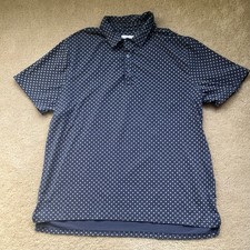Goodfellow  Co. Men  s Blue  White Print Golf Polo Shirt - XL - EUC - Stretch