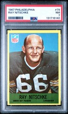 1967 Philadelphia #79 Ray Nitschke Packers PSA 7