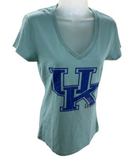 GEAR University Kentucky Wildcats Blue Womens V Neck Tee Shirt Med NEW