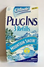 Glade PlugIns Fresh Gel Mountain Snow 3-Pack Refills 1999 Vintage Unopened