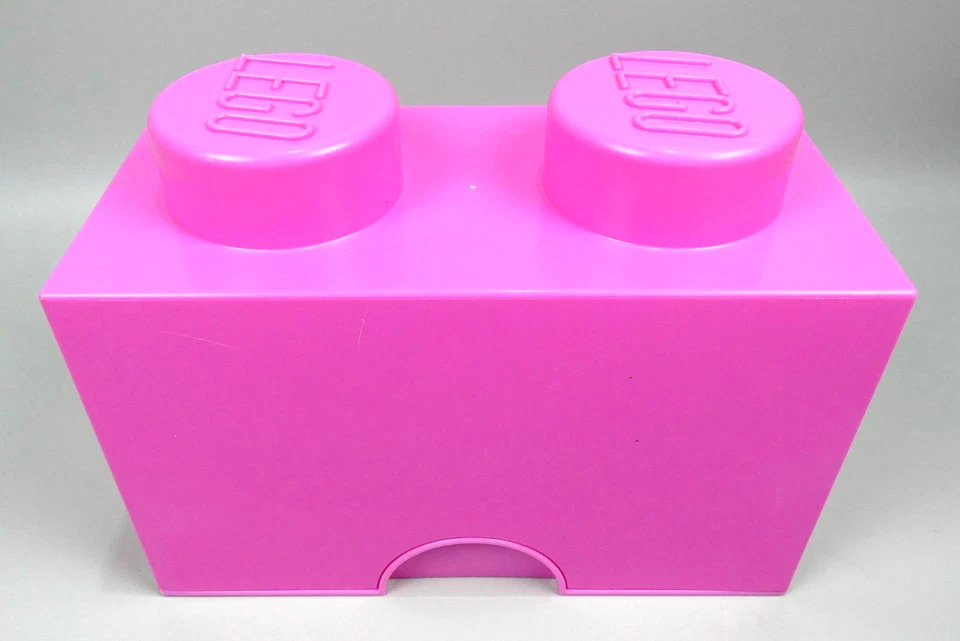 Lego Storage Box 2 Spot - Pink 2012 - (25 x 18cm) - Very Good Condition - Image 4 of 4