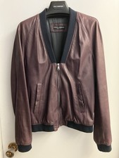 DOLCE & GABBANA Men s Leather Jacket IT48