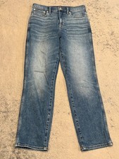 J Crew Jeans Womens 27 Blue Denim Straight Medium Wash Classic Vintage