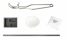 Silver Melting Kit Crucible Flux Tongs Stir Rod Graphite Ingot 3-Cavity Mold