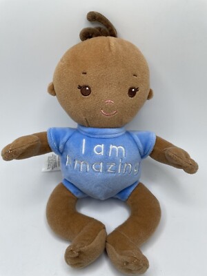 Boy African Indian Asian   I AM AMAZING'' Plush Doll 10'' My First Doll Baby 