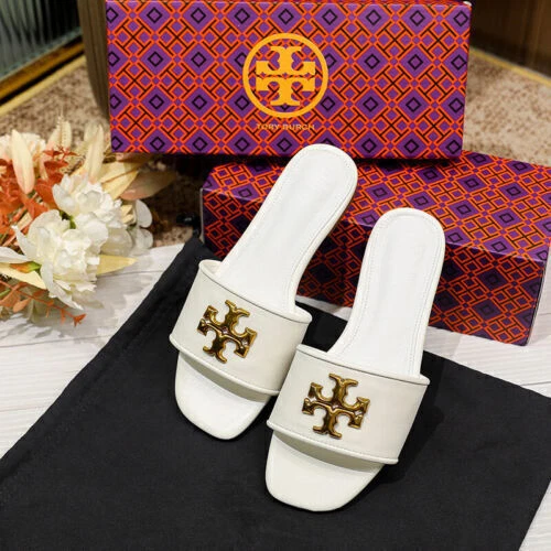 2025 Verano Damas TORY BURCH Sandalia Deslizable Zapatilla Exterior Peep Toe Zapatos Reino Unido - Imagen 19 de 25