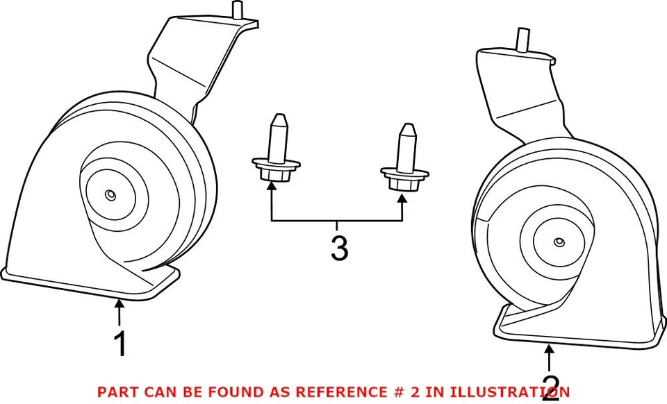 Genuine OEM Mopar High Note Horn & Bracket for Dodge Challenger 2019 68302644AC - Image 2 of 2