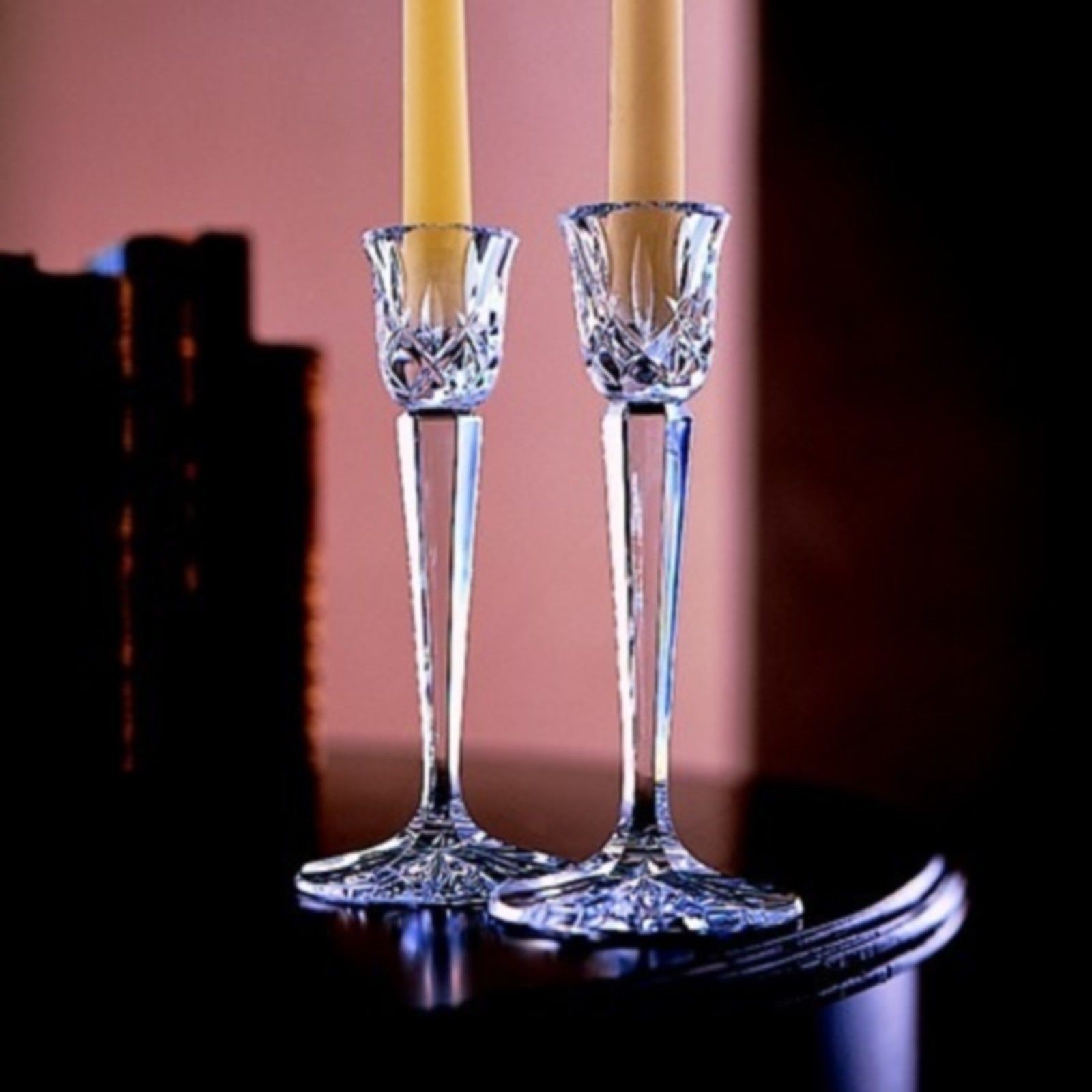 Elegant Gorham Lead Crystal 8 Candleholders -NEW- 85 Value-A Beautiful Gift Elegant Gorham Lead Crystal 8 Candleholders -NEW- 85 Value-A Beautiful Gift