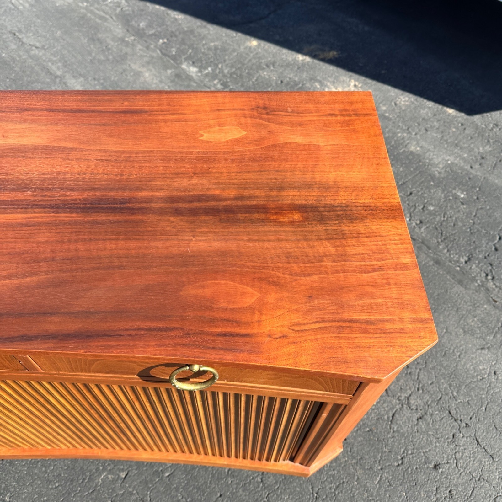 Michael Taylor Baker Furniture Regency Concave Sideboard Credenza Mid-Century