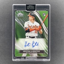 2024 Topps Chrome Black Heston Kjerstad Rookie Green Refractor Auto Orioles /99