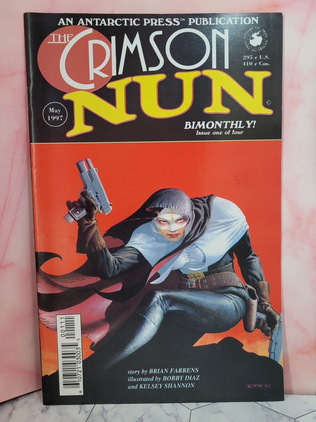 Crimson Nun #1- Esad Ribic, Warrior Nun, Brian Farrens 1997, Antarctic Press FN!