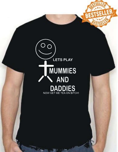 Maglietta Lets Play Mums & Dads / RUDE / SEX / Vacanze / UNISEX / Natale / S-XXL - Foto 1 di 12