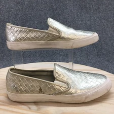 Sperry Top Sider Loafer Womens 10 Gold Seaside Embossed Weave Casual 82589