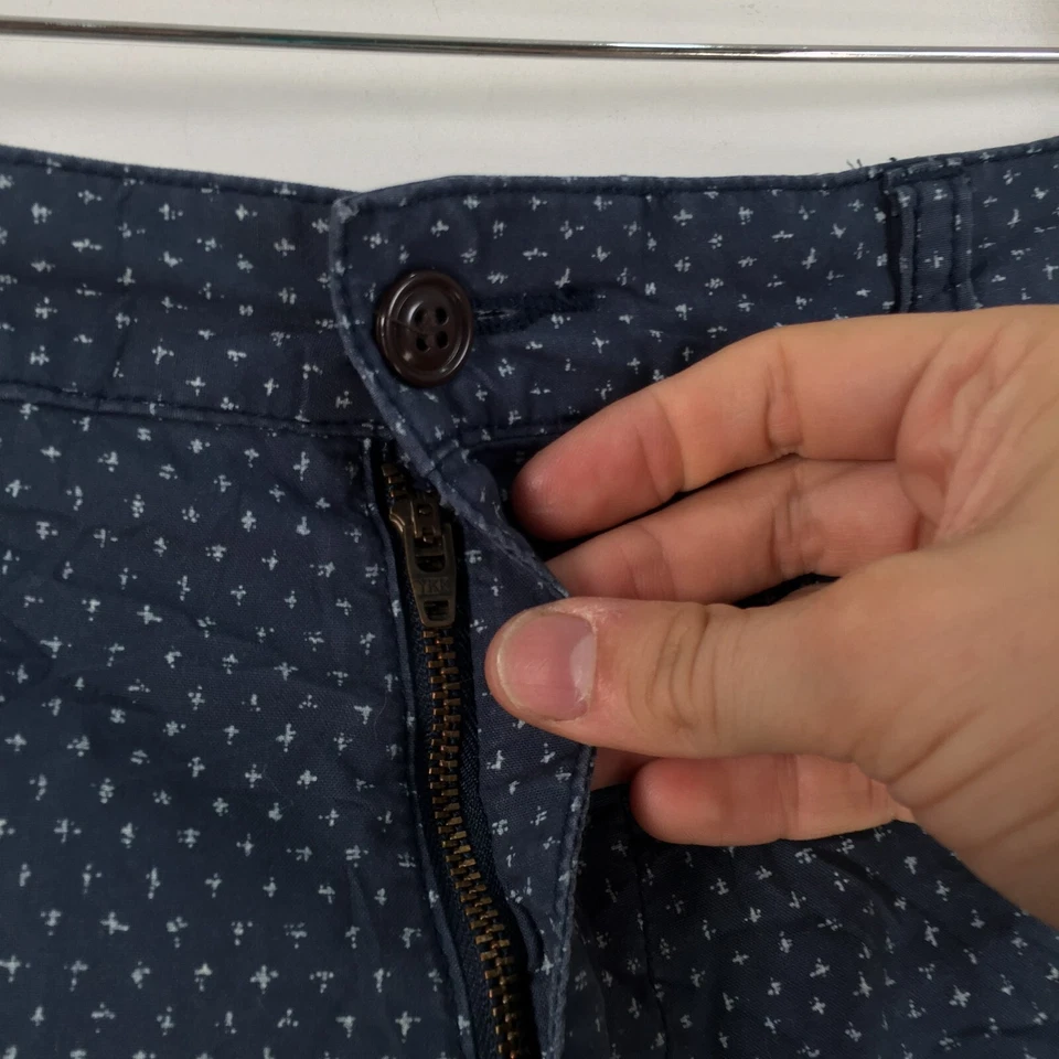 DOckers Levi's Hombre Chino Pantalones Cortos Talla 32 Azul Algodón Geométrico 077094 Foto 3 de 4