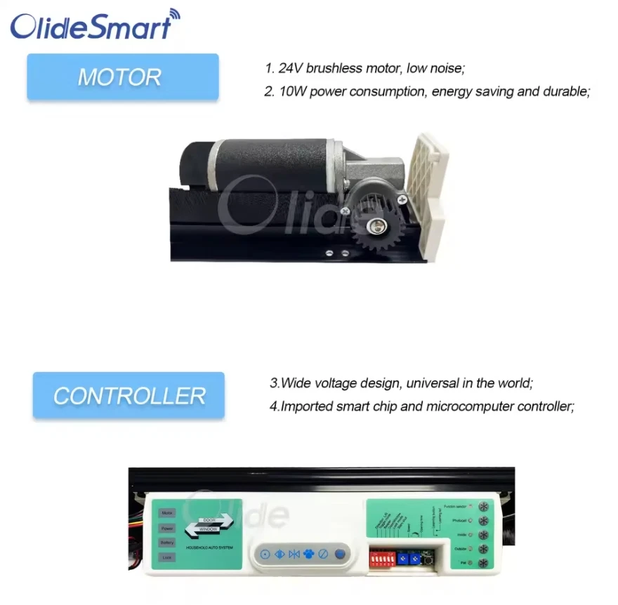 Black Olide Automatic Reidentail Pocket Sliding Door Closer With Pet Sensor - Image 2 of 4