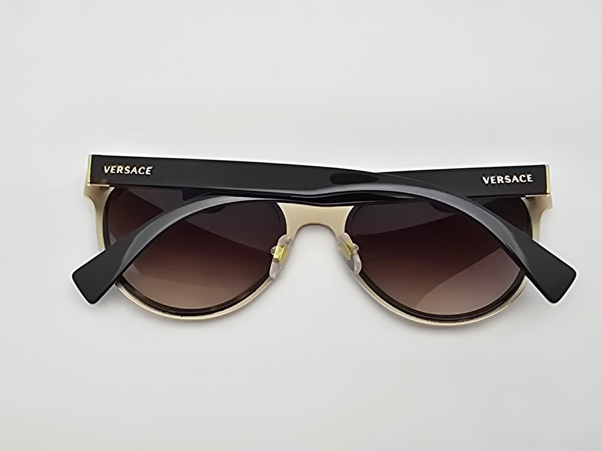 Versace Mod 2198 1252/13 Havana Gold Frame Brown Gradient Lens Sunglasses w Case Versace Mod 2198 1252/13 Havana Gold Frame Brown Gradient  main image 3