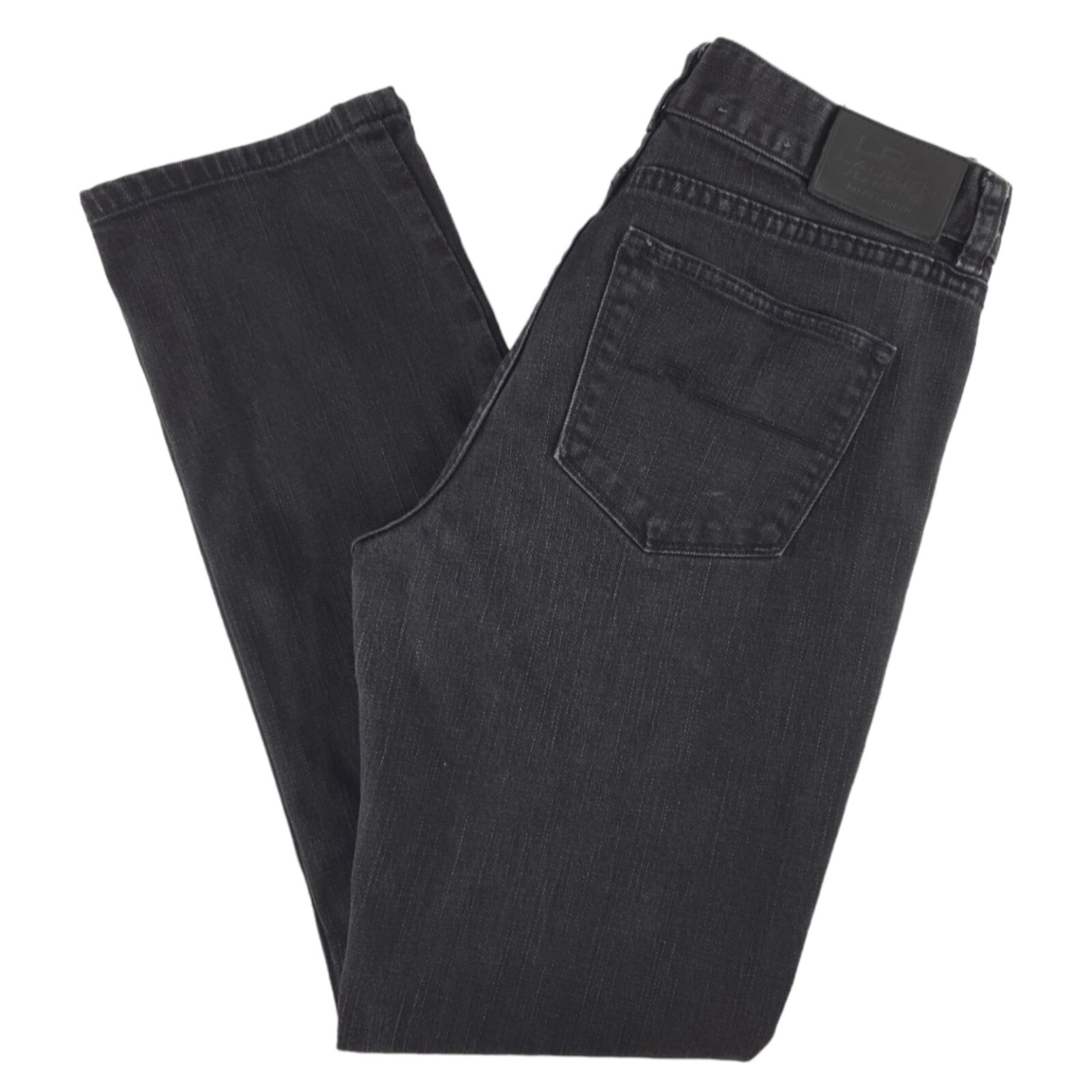 LAUREN JEANS CO RALPH LAUREN WOMEN'S SIZE 6 BLACK STRAIGHT LEG DENIM JEANS *GUC*