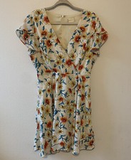 Altar'd State Shift Dress Womens Large Multicolor Floral Print Surplice