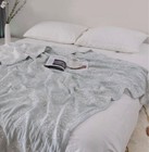 100%Cotton Muslin Blanket bed sofa travelBreathable ice Blue