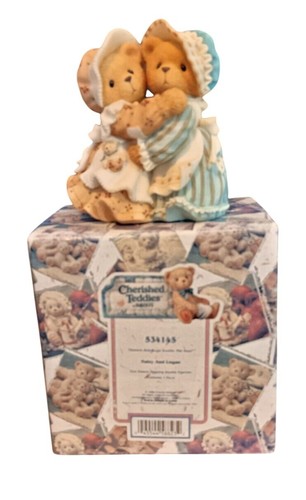 Cherished Teddies Figur 1998 Haley & Logan "Sisters & Hugs Soothe The Soul"
