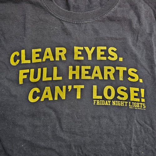 Friday Night Lights 2011 Clear Eyes Full Hearts T-Shirt NBC Mens Small LS w1a - Picture 2 of 9