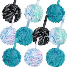 10 Pack Bath Sponge Shower Loofah Mesh Pouf Bath Scrunchies Body Wash Puff