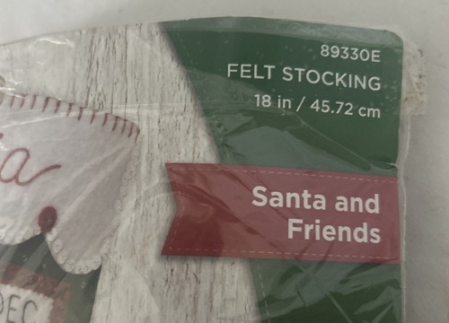 New Plaid Bucilla Santa's Friends 18" Felt Christmas Stocking Kit 84586 NOS - Picture 2 of 5