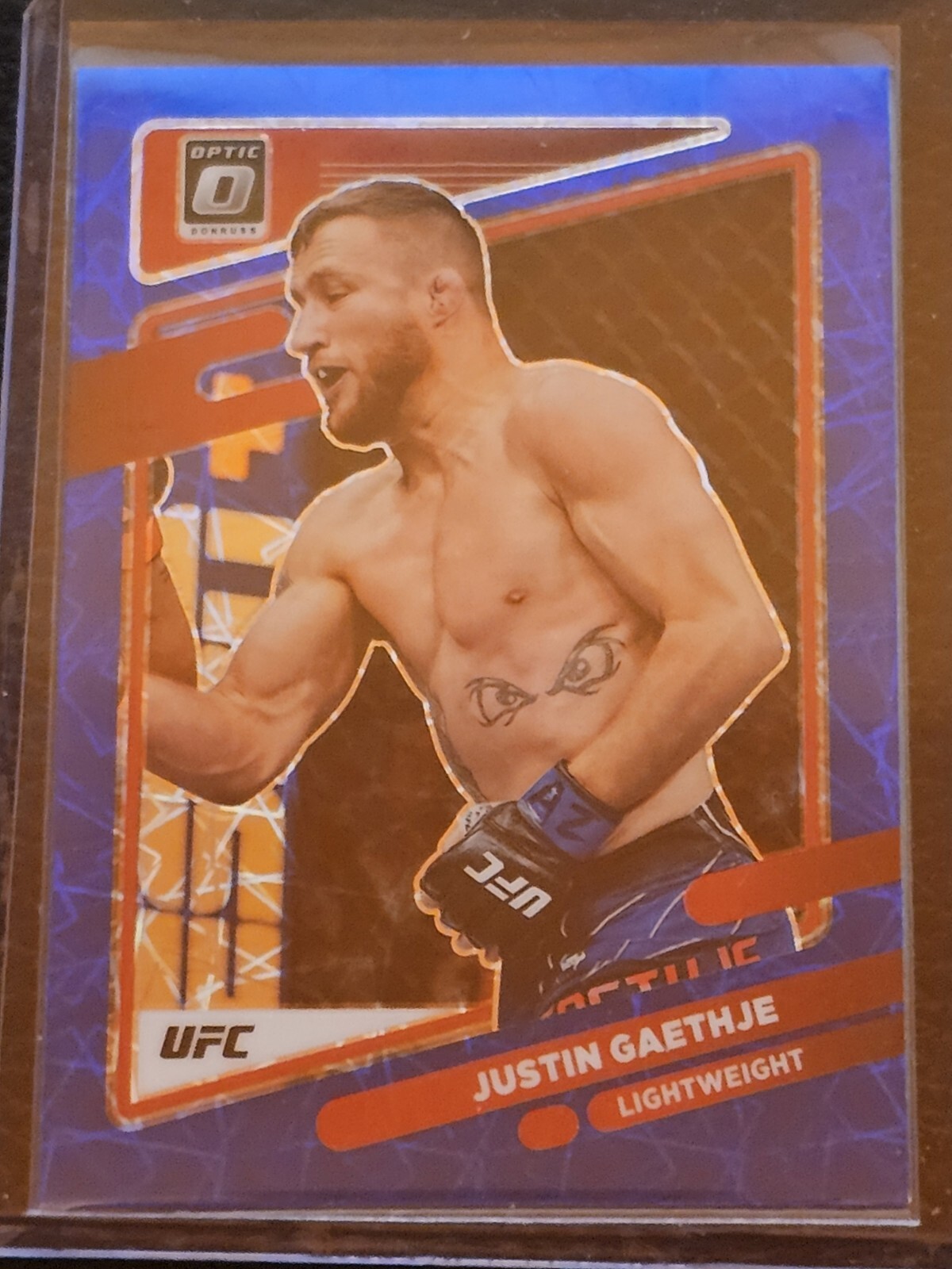 2022 Panini Donruss Optic UFC - Blue Velocity Prizm #98 Justin Gaethje
