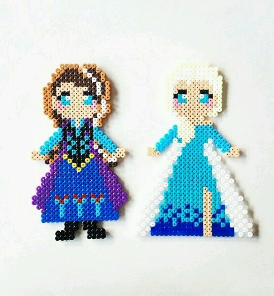 Elsa Frozen Hama Anna Perler Bead Pattern Frozen Kandi Perler