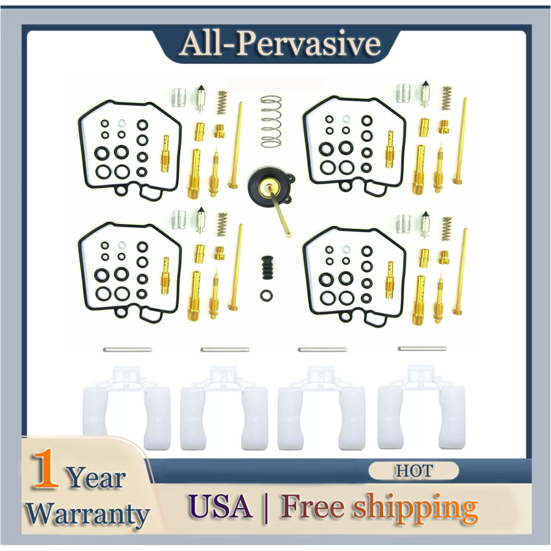 New 4pcs Carb Rebuild Kit For Honda 1981 1982 CB650 Accelerator Pump Repair Kit