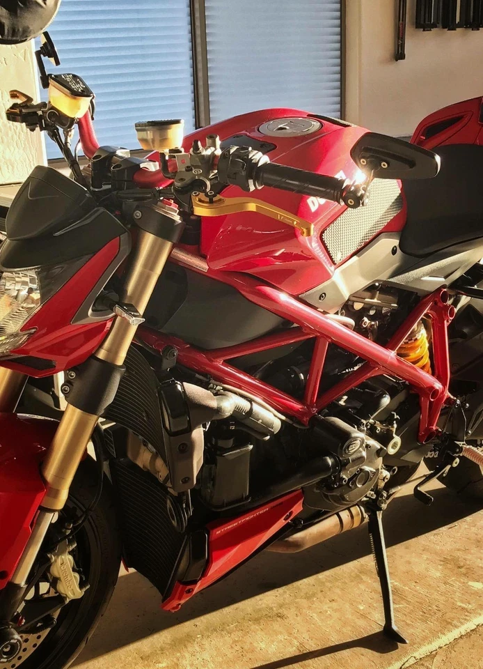 Espejos retrovisores negros para manillar de motocicleta Ducati 848 1098 1198 7/8"" Foto 2 de 4