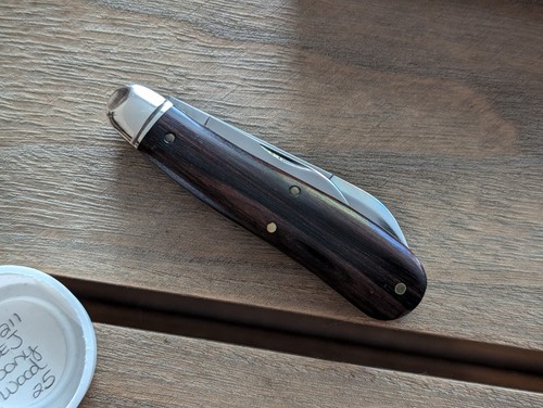 GEC Great Eastern Cutlery #56 Northfield Dogleg Jack 562211BEJ Ebony Wood - Picture 11 of 14