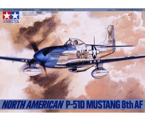 North American P-51D Mustang 8th AF - Kit modelo escala 1/48 Tamiya 61040 | Zustand: New