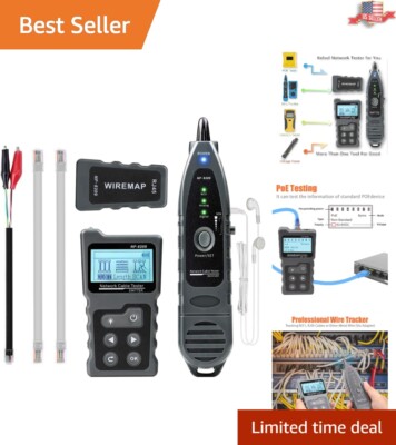 Multi-Functional Ethernet Cable Tester with NCV & Digital Measurement up to 200m