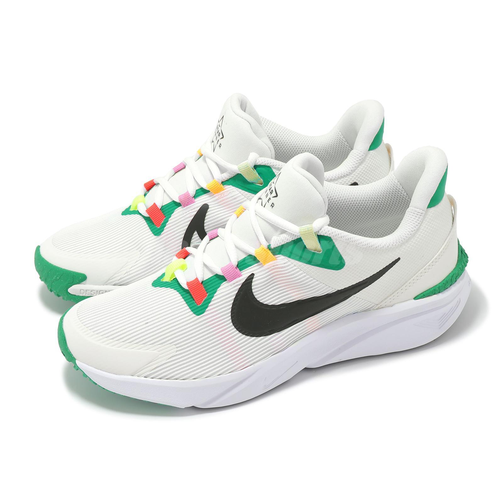 Nike Star Runner 4 NN GS Белый Зеленый Черный Детский молодежный женский бег HM5636-101