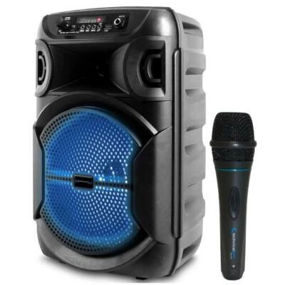 Technical Pro 8" Portable 500 Watts Bluetooth Speaker w/ Digital Processing Mic