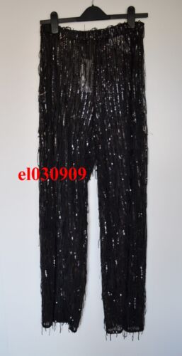 ZARA HOSE GERADE PASSFORM MIT FRINGS UND PAILLETTEN SCHWARZ GRÖSSE XS REF.9316/574 - Bild 4 von 7