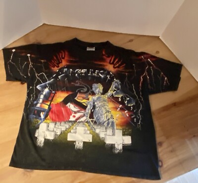 LLICA 希少 1991 ALLOVER バンドTシャツ XL Vintage VTG 1991 Metallica Shirt All Over Print Size XL Brockum | eBay